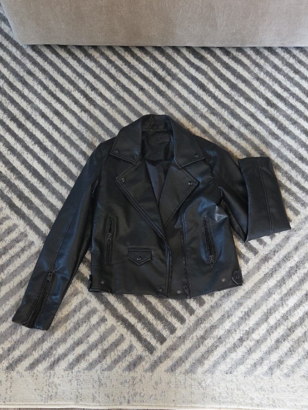 Blank NYC Black Faux Leather Moto Jacket